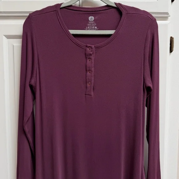 Kindred Bravely Riley Ribbed Bamboo Maternity & Nursing Nightgown Size Large - Picture 5 of 12